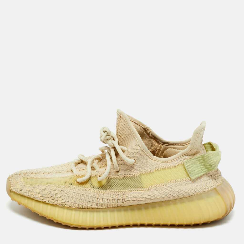 Yeezy x Adidas Beige Cotton Knit Boost 350 V2 Sneakers Size 42 Yeezy x Adidas Beige Cotton Knit Boost 350 V2 Sneakers Size 42