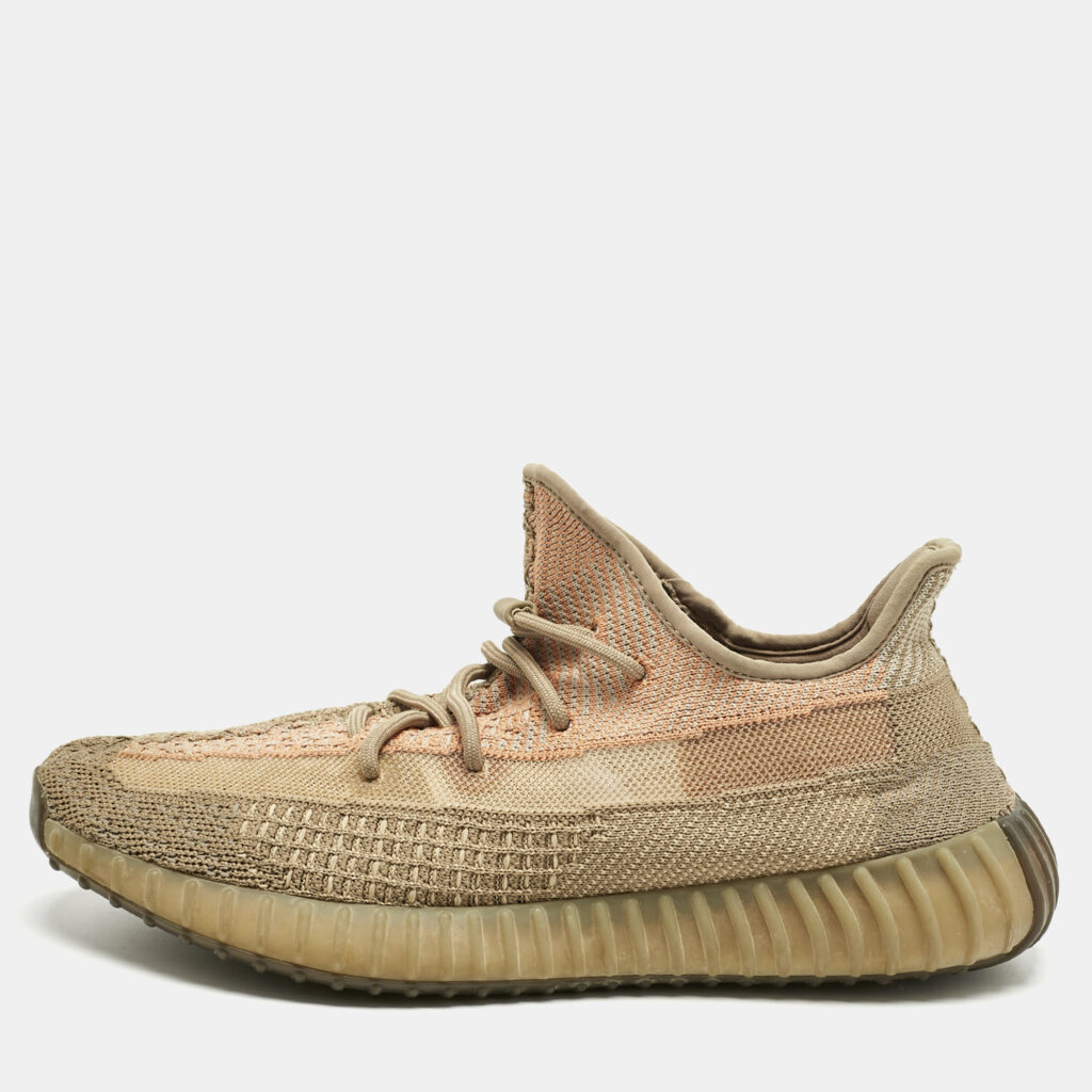 luxury-men-yeezy-x-adidas-used-shoes-p1218432-001-1.jpg Yeezy x Adidas Brown Knit Fabric Boost 350 V2 Sand Taupe Sneakers Size 46 2/3
