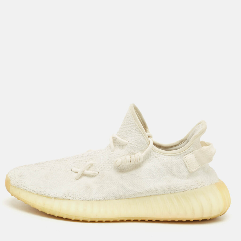 Yeezy x Adidas White Knit Fabric Boost 350 V2 Low Top Sneakers Size 44 Yeezy x Adidas White Knit Fabric Boost 350 V2 Low Top Sneakers Size 44