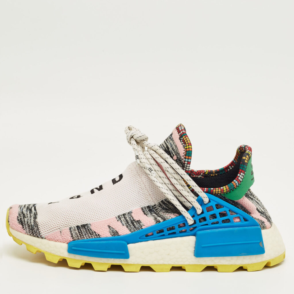 Yeezy x Adidas Multicolor Knit Fabric Solar Hu NMD Lace Up Sneakers Size 41.5 Yeezy x Adidas Multicolor Knit Fabric Solar Hu NMD Lace Up Sneakers Size 41.5