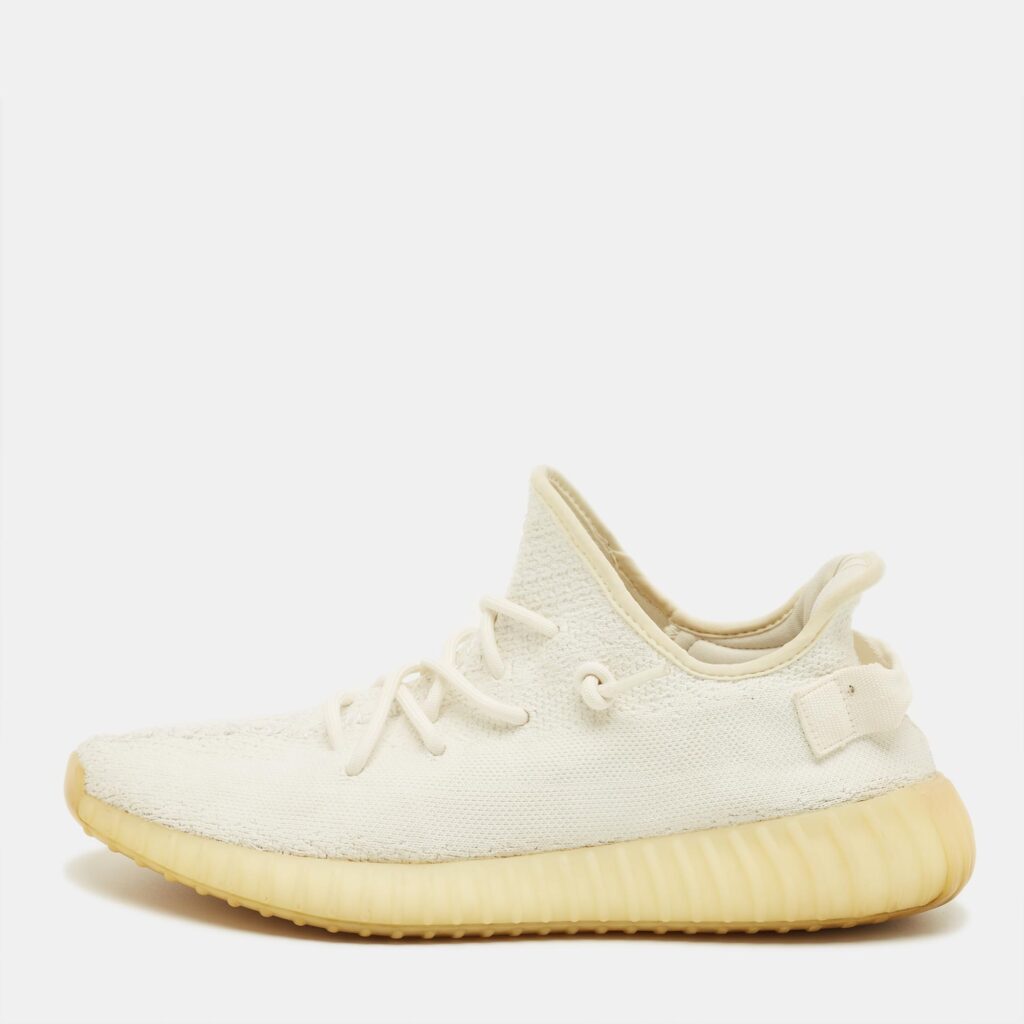 Yeezy x Adidas White Knit Fabric Boost 350 V2 Cream Sneakers Size 45 1/3 Yeezy x Adidas White Knit Fabric Boost 350 V2 Cream Sneakers Size 45 1/3