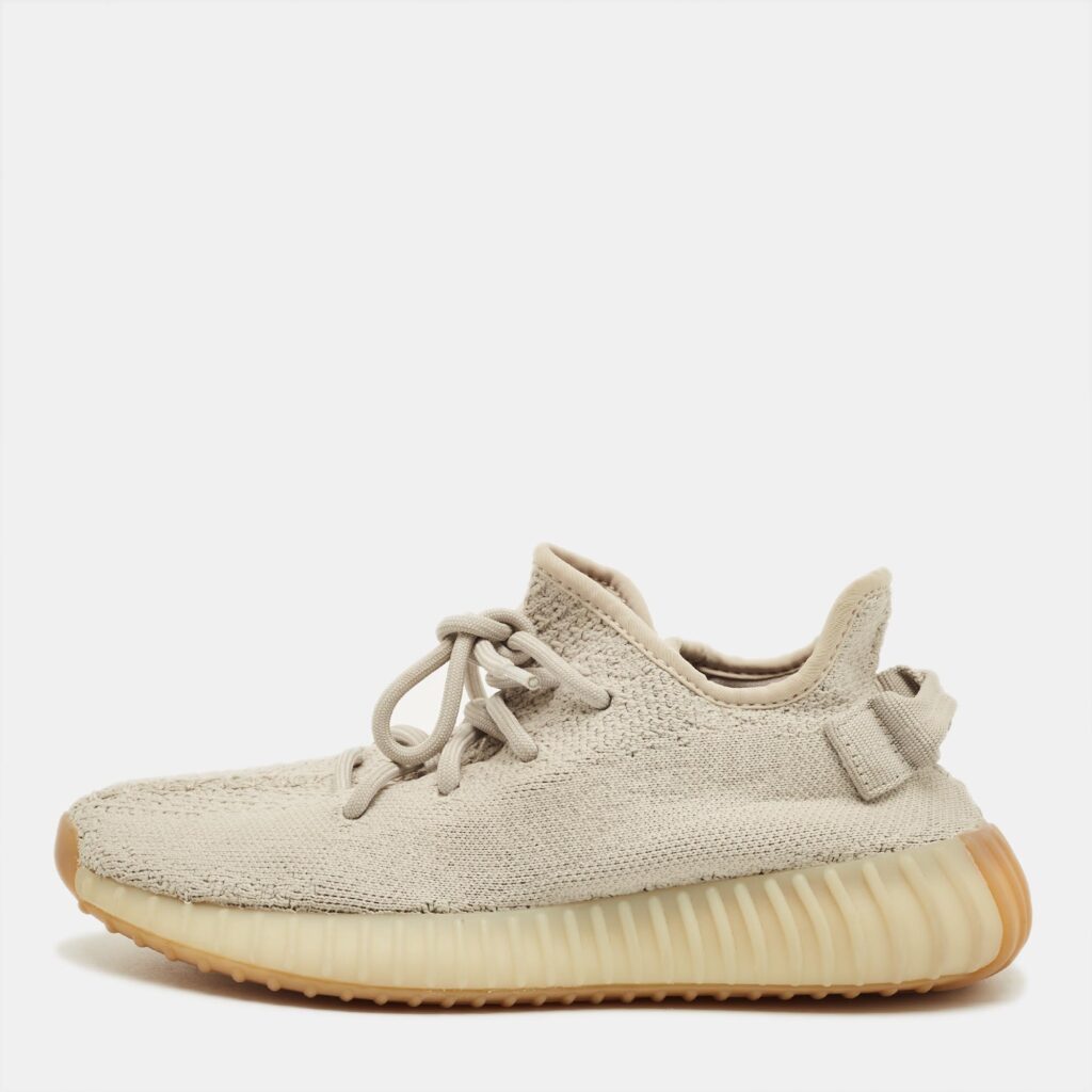 Yeezy x Adidas Grey Knit Fabric Boost 350 V2 Sesame Sneakers Size 36 2/3 Yeezy x Adidas Grey Knit Fabric Boost 350 V2 Sesame Sneakers Size 36 2/3
