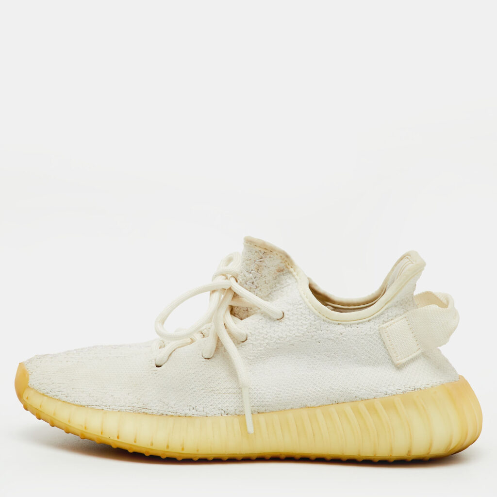 Yeezy x Adidas White Knit Fabric Boost 350 V2 Cream White Sneakers Size 37 1/3 Yeezy x Adidas White Knit Fabric Boost 350 V2 Cream White Sneakers Size 37 1/3