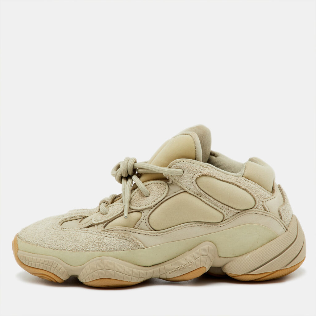 Yeezy x Adidas Cream Suede and Neoprene Yeezy 500 Stone Sneakers Size 37 1/3 Yeezy x Adidas Cream Suede and Neoprene Yeezy 500 Stone Sneakers Size 37 1/3