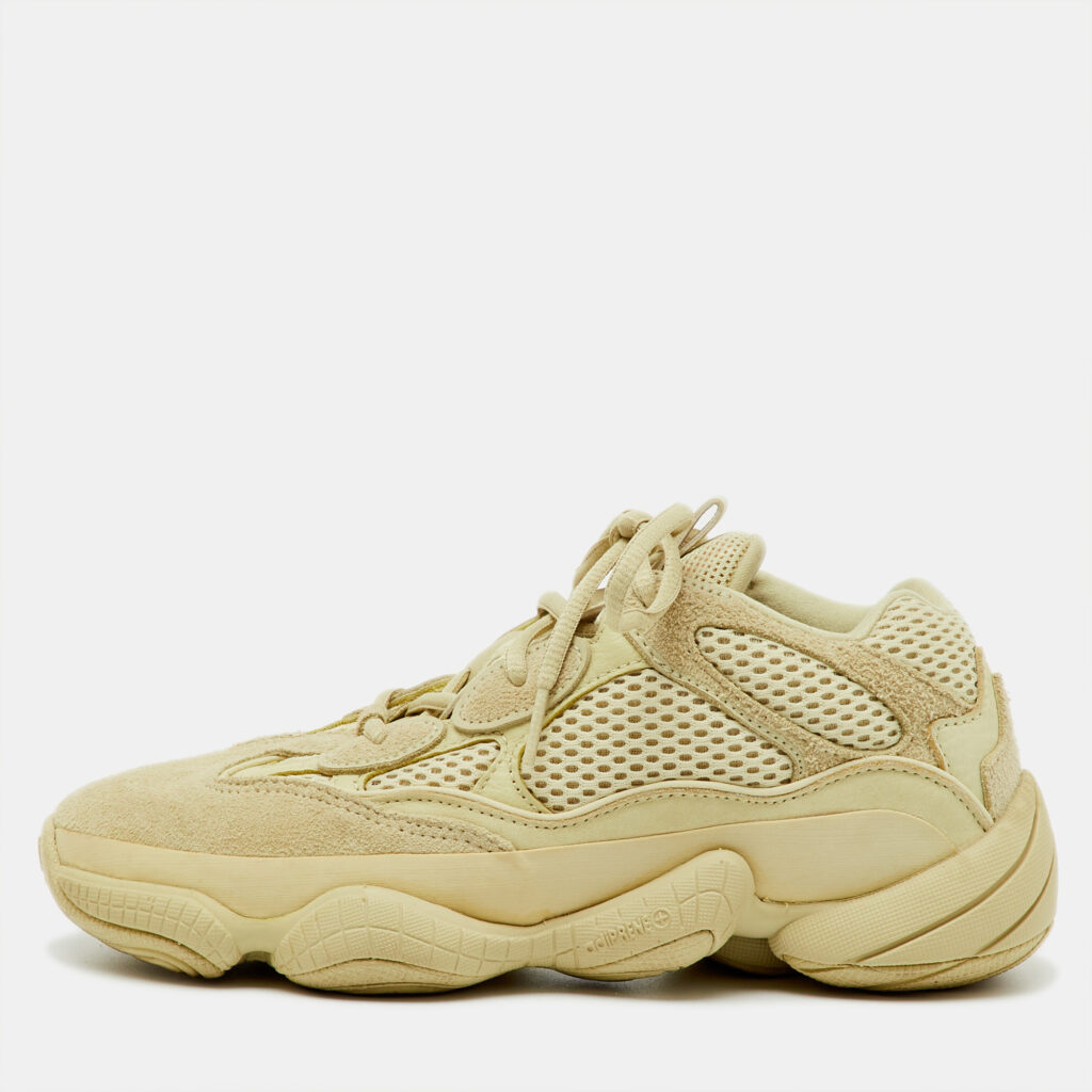 Yeezy x Adidas Cream Suede and Mesh Yeezy 500 Super Moon Yellow Sneakers Size 37 1/3 Yeezy x Adidas Cream Suede and Mesh Yeezy 500 Super Moon Yellow Sneakers Size 37 1/3