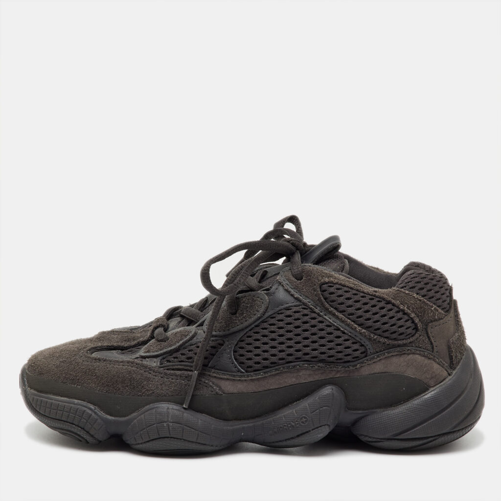 Yeezy x Adidas Grey Mesh, Suede And Leather Yeezy 500 Utility Black Sneakers Size 36 2/3 Yeezy x Adidas Grey Mesh, Suede And Leather Yeezy 500 Utility Black Sneakers Size 36 2/3