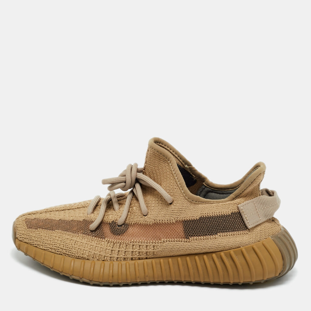 Yeezy x Adidas Boost 350 V2 Earth Size 39 1/3 Brown Knit Fabric Low Top Sneakers Yeezy x Adidas Boost 350 V2 Earth Size 39 1/3 Brown Knit Fabric Low Top Sneakers