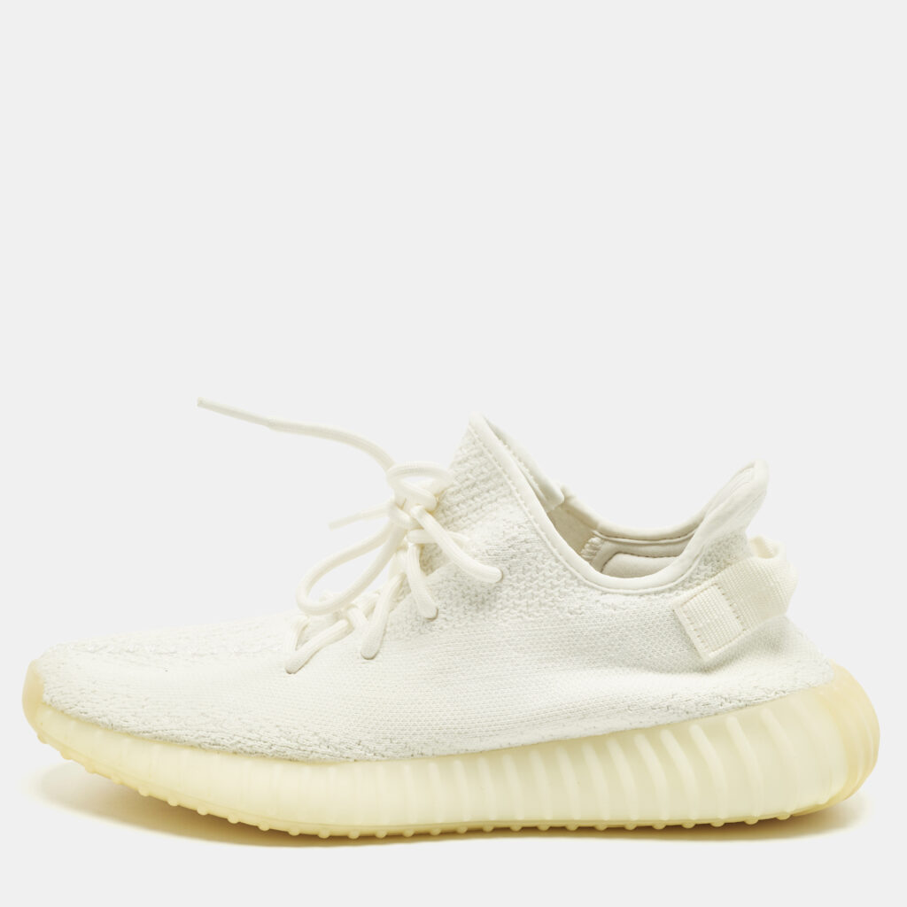 Yeezy x Adidas Boost 350 V2 Cream Size 43 1/3 White Knit Fabric Low Top Sneakers Yeezy x Adidas Boost 350 V2 Cream Size 43 1/3 White Knit Fabric Low Top Sneakers