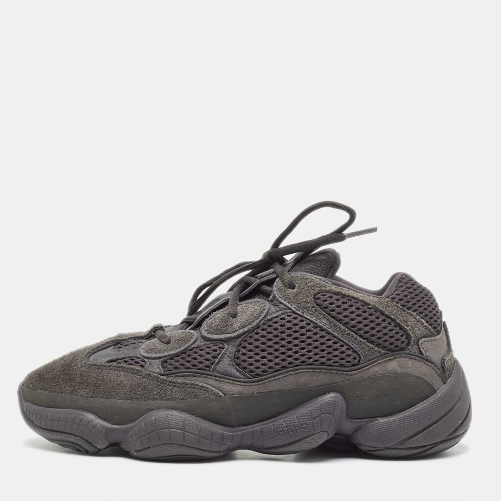 luxury-men-yeezy-x-adidas-used-shoes-p943684-003-1.jpg Yeezy x Adidas Black Suede and Mesh 500 Utility Sneakers Size 40 2/3