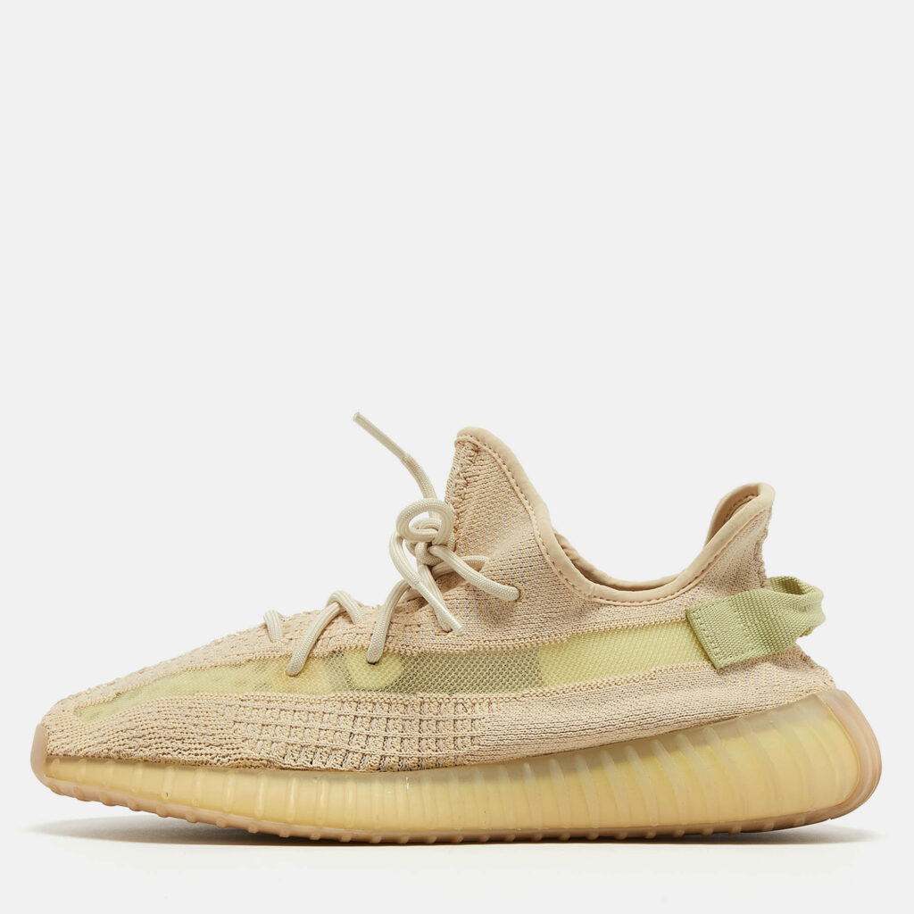 Yeezy x Adidas Light Yellow Knit Fabric Boost 350 V2 Butter Sneakers Size 44 Yeezy x Adidas Light Yellow Knit Fabric Boost 350 V2 Butter Sneakers Size 44