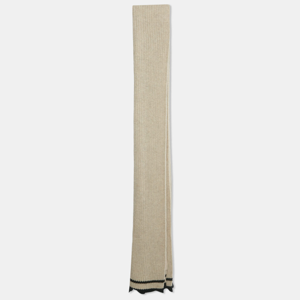 Zadig & Voltaire Beige Rib Knit Wool Blend Lisa Muffler Zadig & Voltaire Beige Rib Knit Wool Blend Lisa Muffler