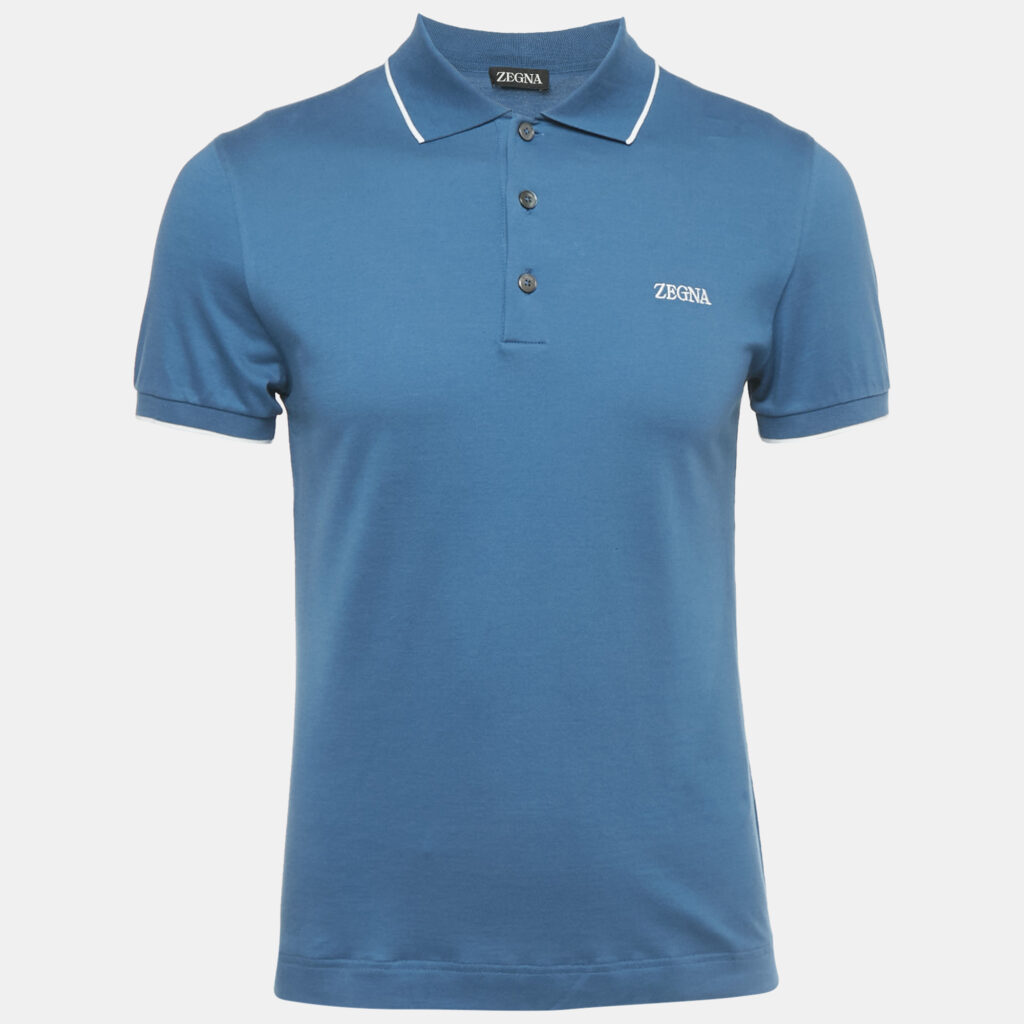 Zegna Sport Blue Cotton Polo T-Shirt S Zegna Sport Blue Cotton Polo T-Shirt S