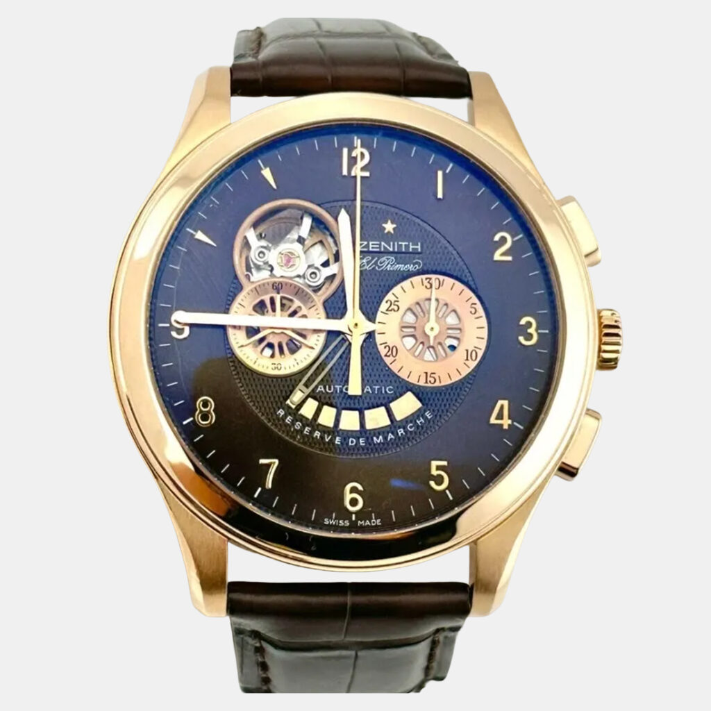 Zenith El Primero Chronograph 18.0520.4021 Automatic 18K Rose Gold Men's Wristwatch 44 mm Zenith El Primero Chronograph 18.0520.4021 Automatic 18K Rose Gold Men's Wristwatch 44 mm