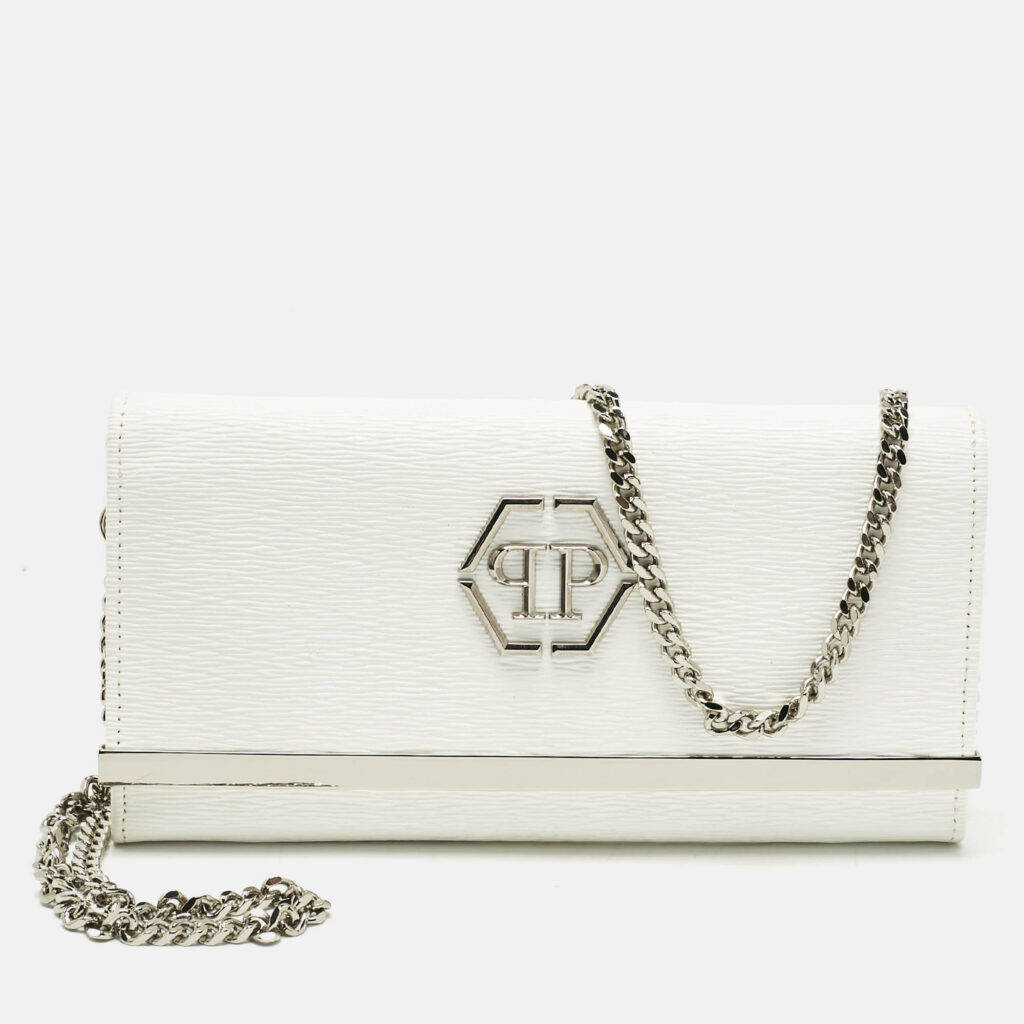 3.1 Phillip Lim White Leather Logo Plaque Wallet on Chain 3.1 Phillip Lim White Leather Logo Plaque Wallet on Chain
