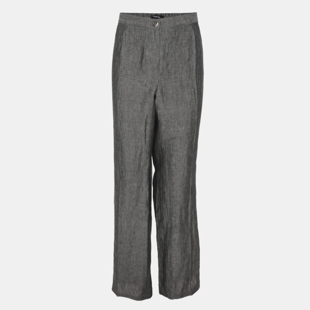 Elena Miro Grey Linen Regular Leg Pants XXL