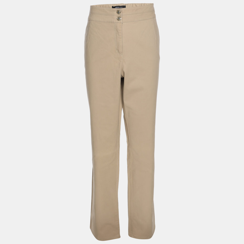 Elena Miro Khaki Stretch Cotton Wide Leg Pants XL