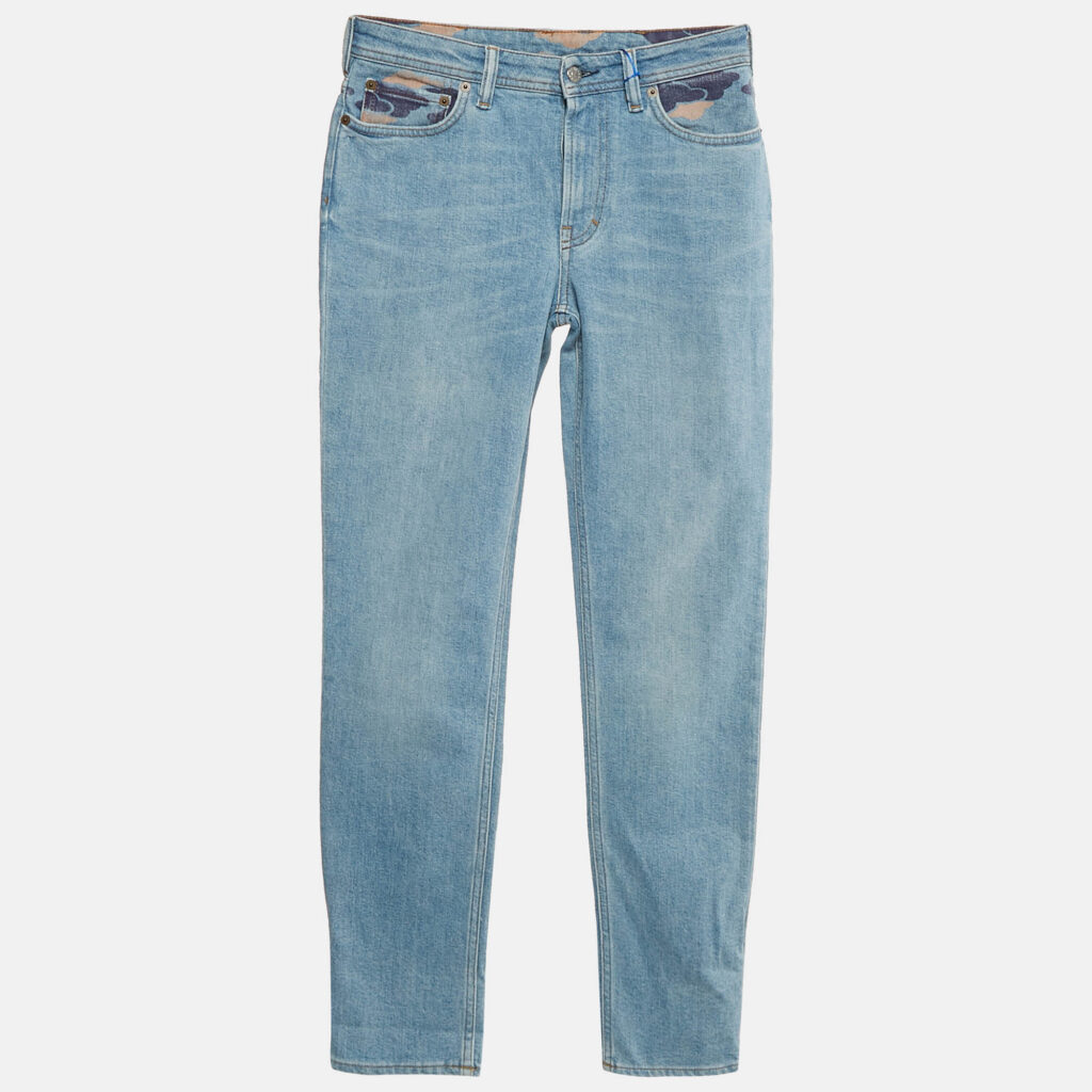 Acne Studios Blå Konst Blue South Purple Cloud Print Denim Jeans S Waist 27"