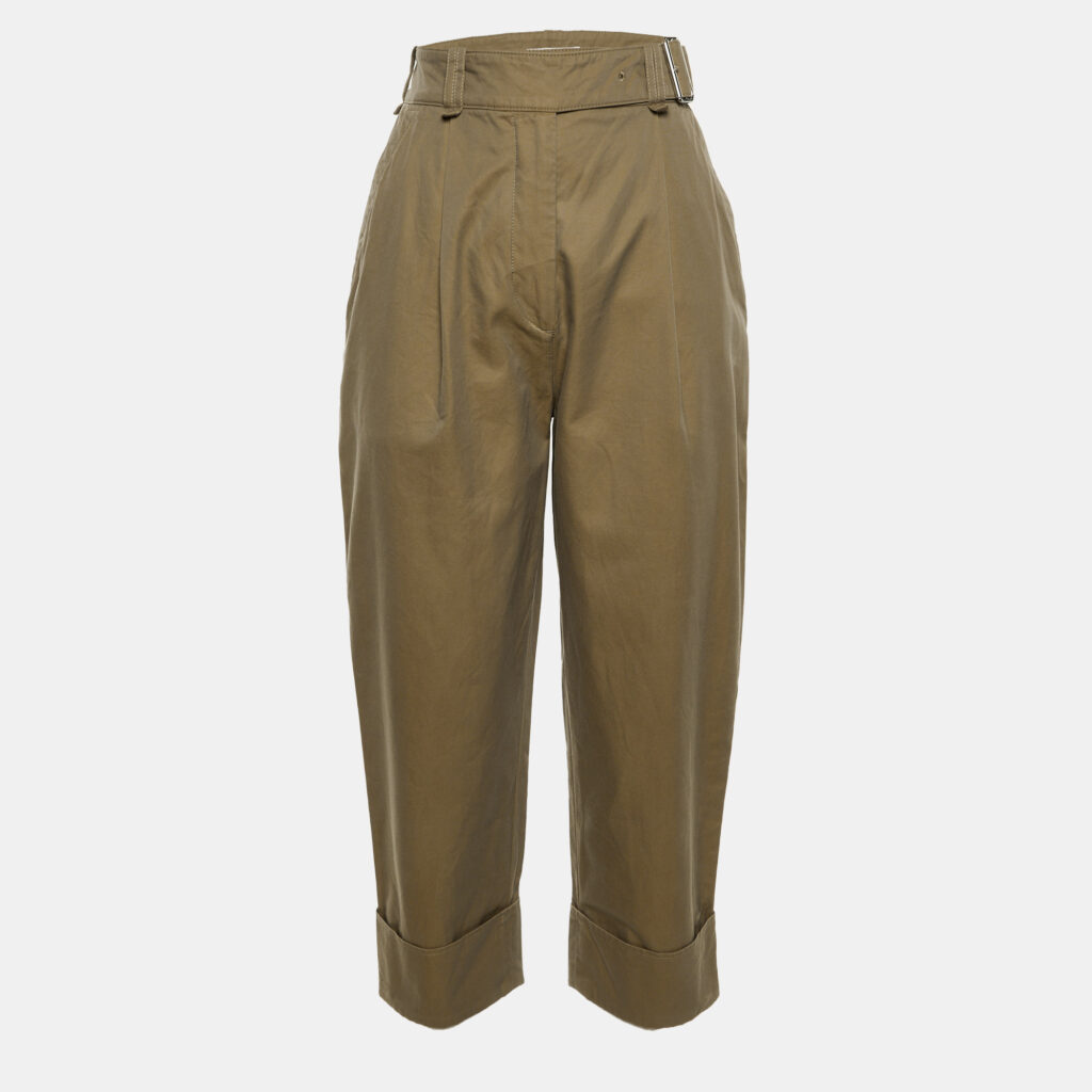 Acne Studios Brown Cotton Cuffed Trouser S Acne Studios Brown Cotton Cuffed Trouser S