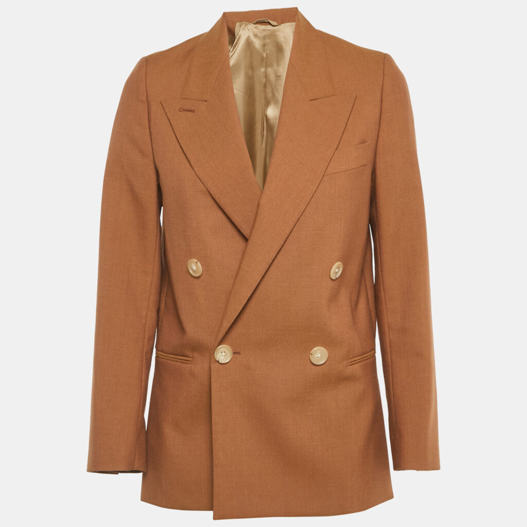 Acne Studios Brown Wool Double Breasted Blazer XS Acne Studios Brown Wool Double Breasted Blazer XS