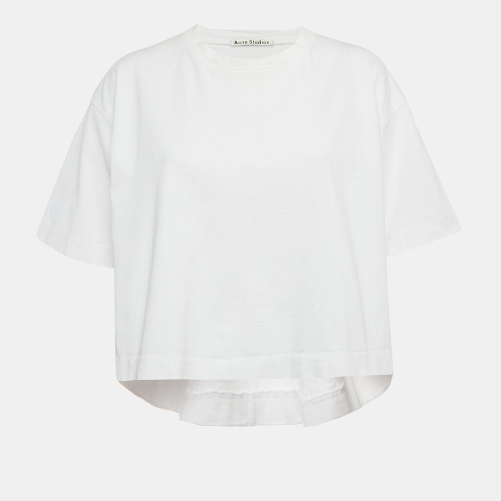 Acne Studios White Cotton Cylea Emboss T-Shirt XXS Acne Studios White Cotton Cylea Emboss T-Shirt XXS