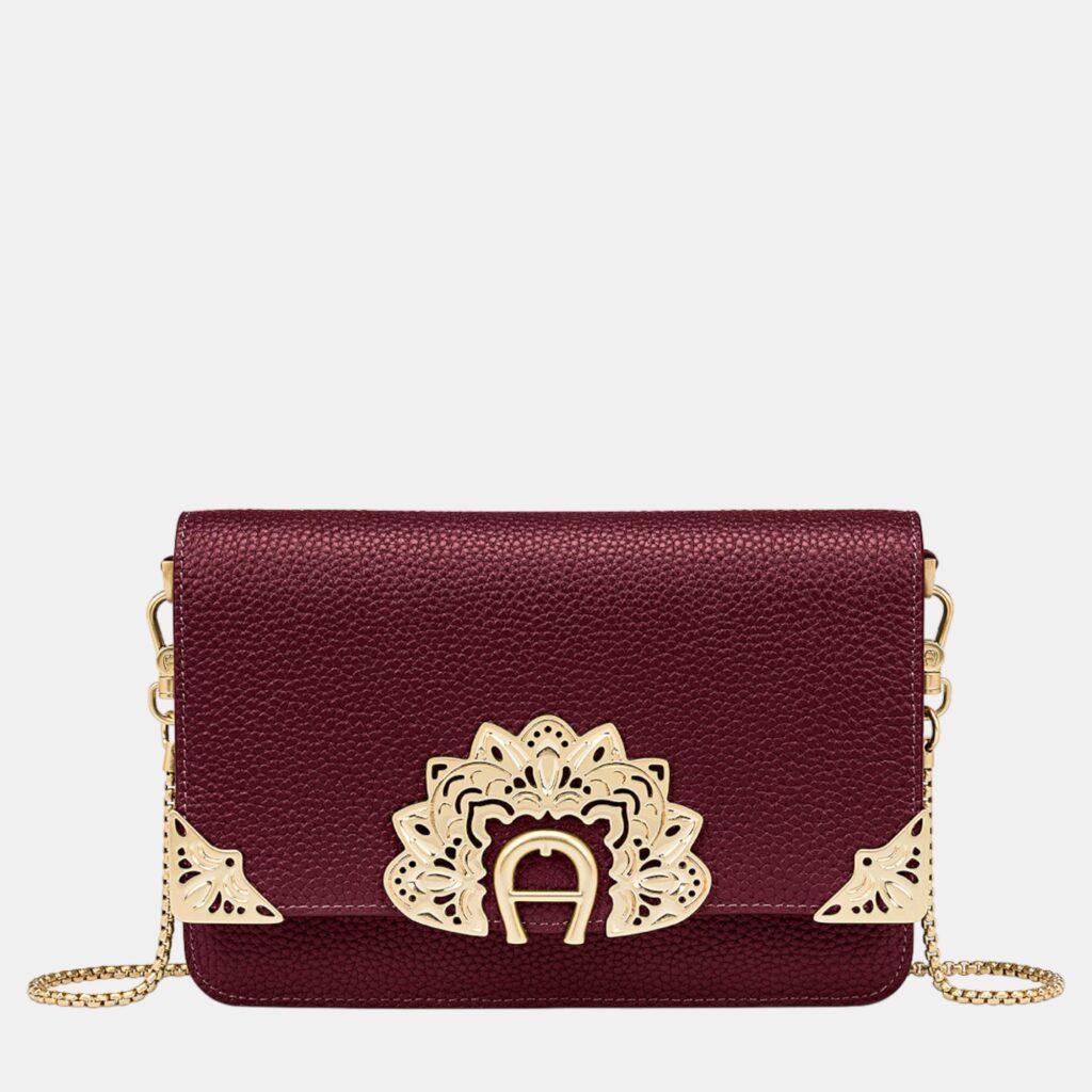 Aigner Burgundy Metal Diadora Wallet Aigner Burgundy Metal Diadora Wallet