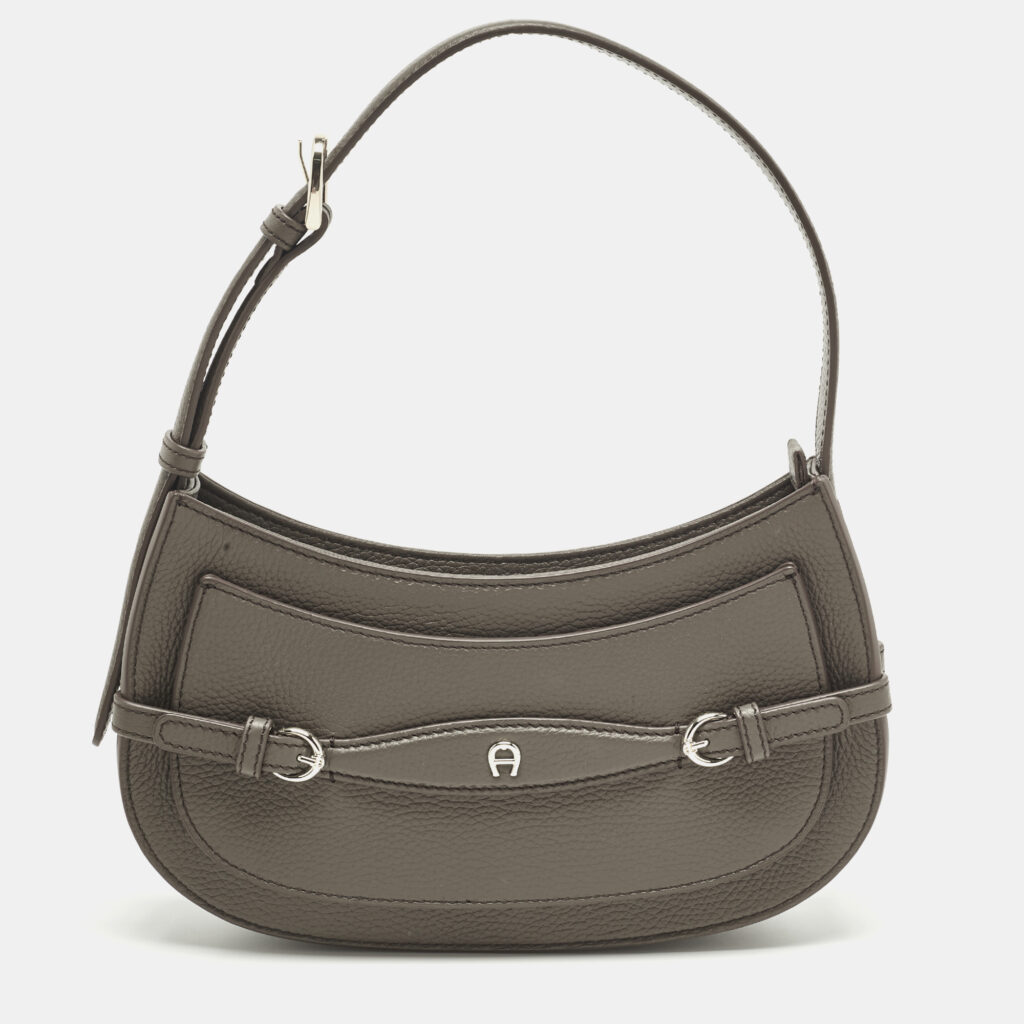 Aigner Cavallo Mini Dark Grey Leather Shoulder Bag Aigner Cavallo Mini Dark Grey Leather Shoulder Bag