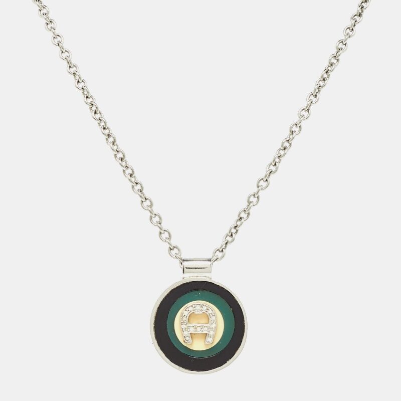 Aigner Crystal Resin Stainless Steel Necklace Aigner Crystal Resin Stainless Steel Necklace
