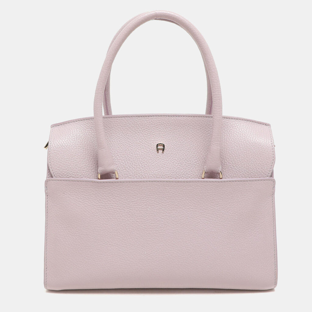 Aigner Light Pink Leather Satchel