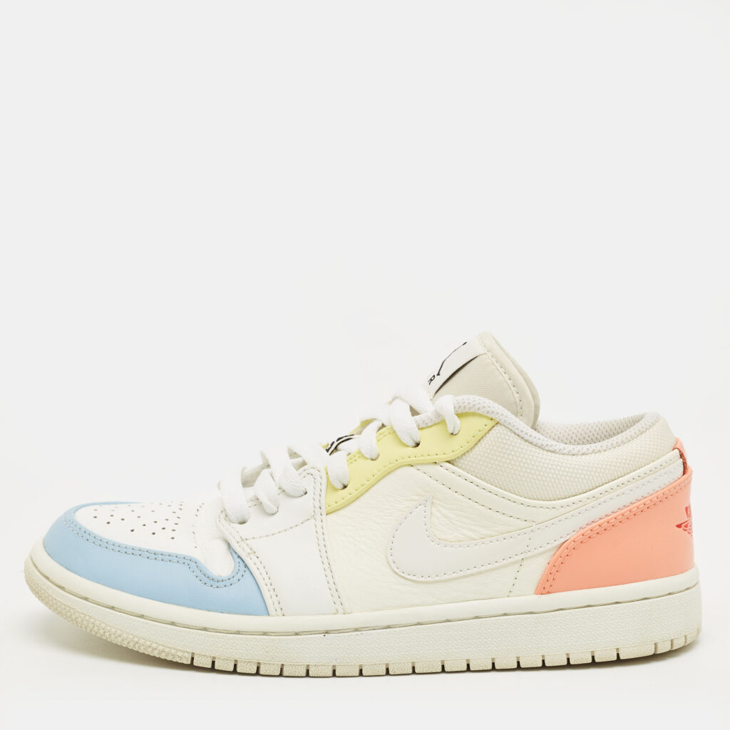 Air Jordans Multicolor Leather Air Jordan 1 Low Top Sneakers Size 38 Air Jordans Multicolor Leather Air Jordan 1 Low Top Sneakers Size 38