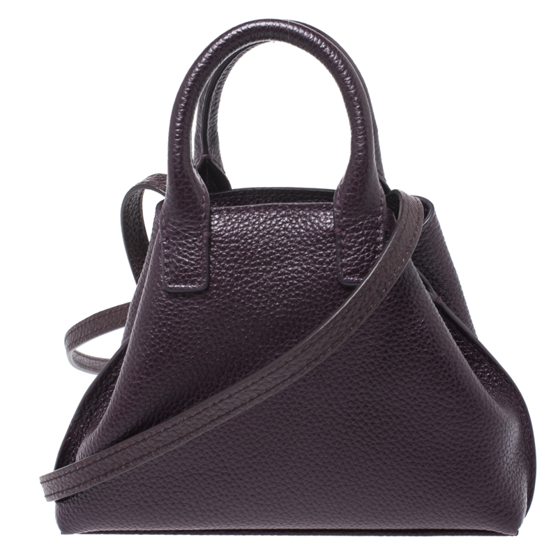 Akris Purple Leather Crossbody Bag