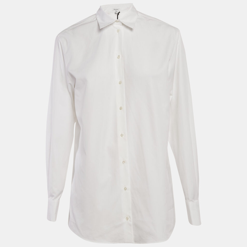 Alaia White Cotton Long Sleeve Shirt S Alaia White Cotton Long Sleeve Shirt S