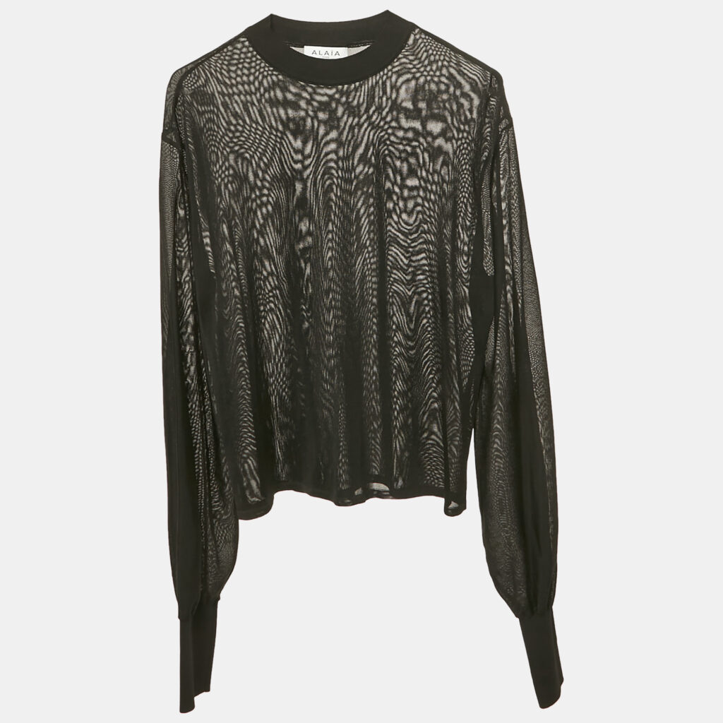 Alaia Black Jersey Long Sleeve Top S Alaia Black Jersey Long Sleeve Top S