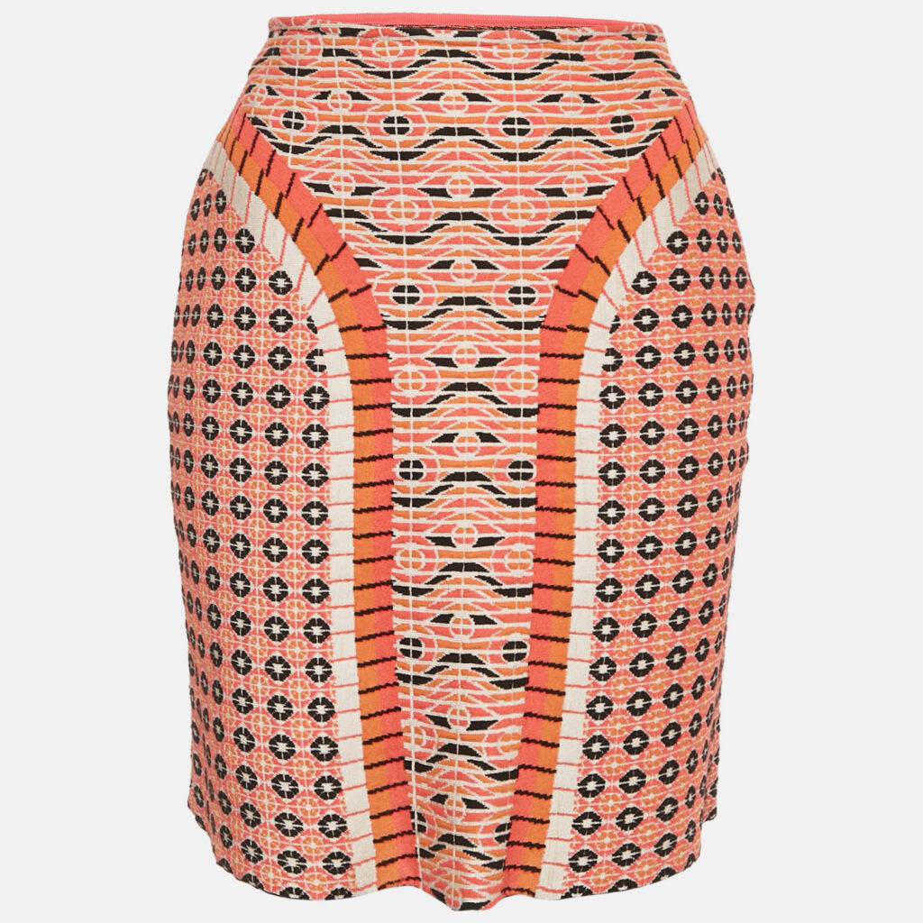 Alaia Multicolor Jacquard Patterned Knit Short Skirt M Alaia Multicolor Jacquard Patterned Knit Short Skirt M