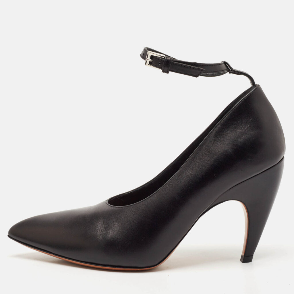Alaia Black Leather Pointed Toe Ankle Strap Pumps Size 38 Alaia Black Leather Pointed Toe Ankle Strap Pumps Size 38