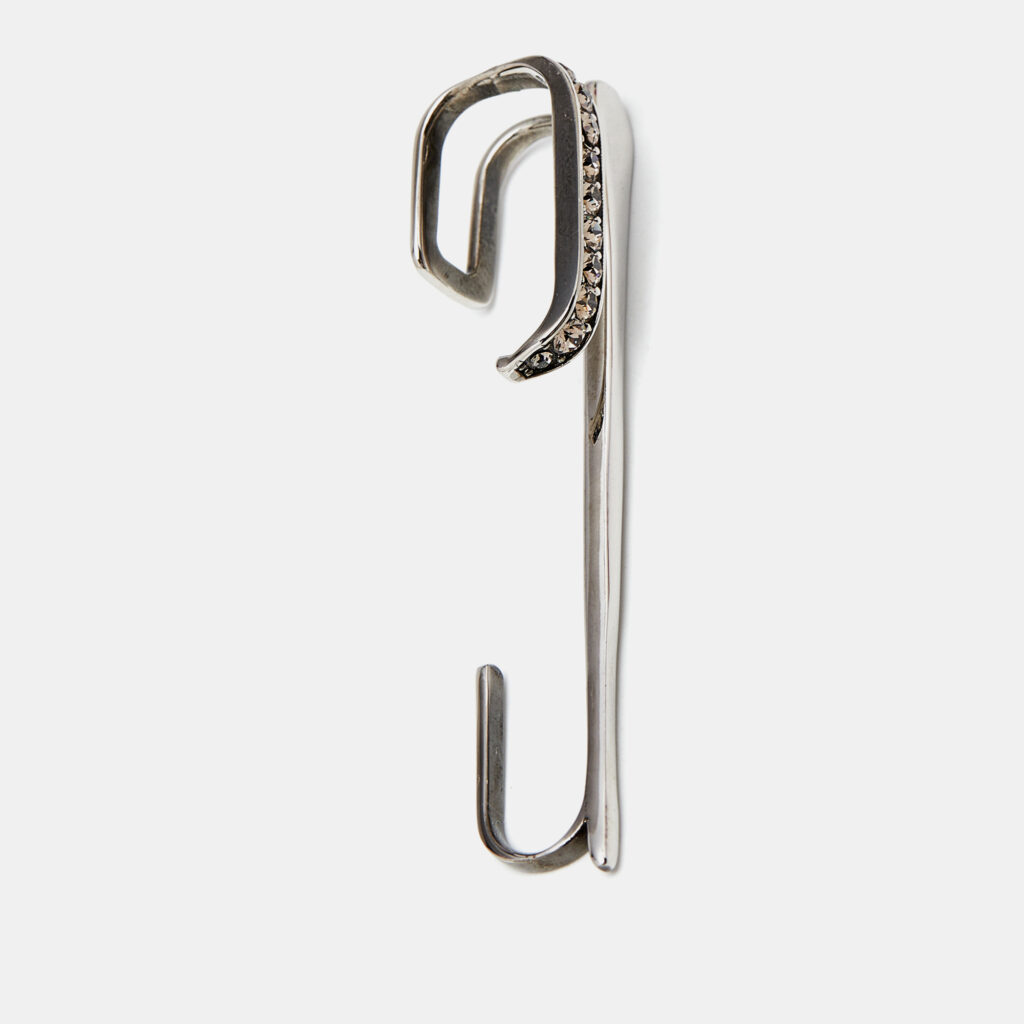 Alexander McQueen Crystals Silver Tone Brooch Alexander McQueen Crystals Silver Tone Brooch