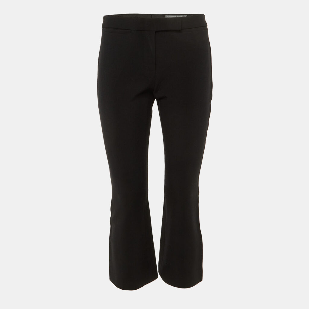 Alexander McQueen Black Cady Cropped Trousers S Alexander McQueen Black Cady Cropped Trousers S