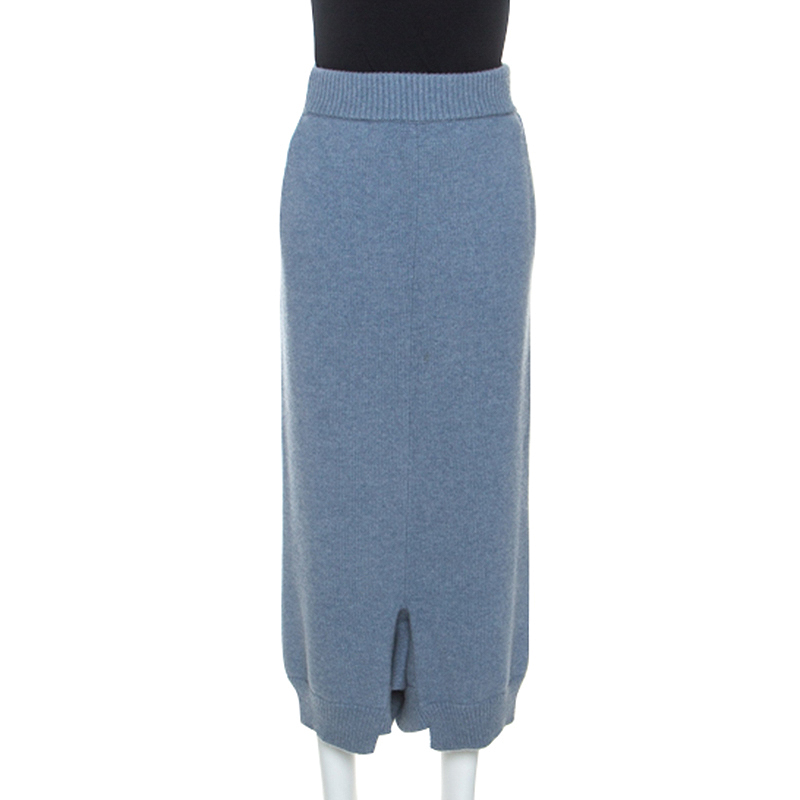 Stella McCartney Pale Blue Wool Drop Crotch Ankle Pants S