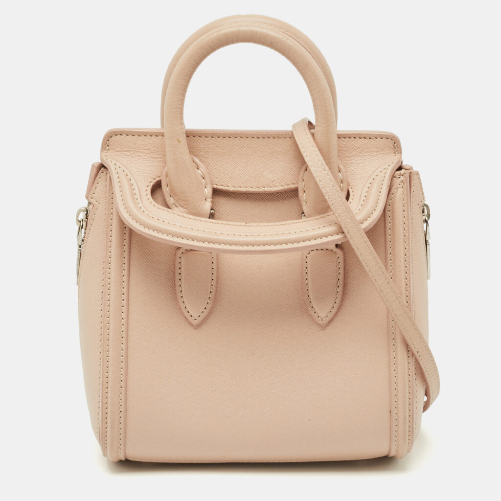 Alexander McQueen Beige Leather Mini Heroine Satchel Alexander McQueen Beige Leather Mini Heroine Satchel