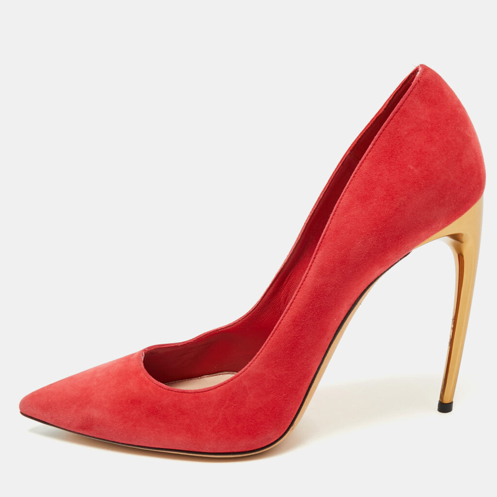 Alexander McQueen Red Suede Pointed Toe Pumps Size 41 Alexander McQueen Red Suede Pointed Toe Pumps Size 41
