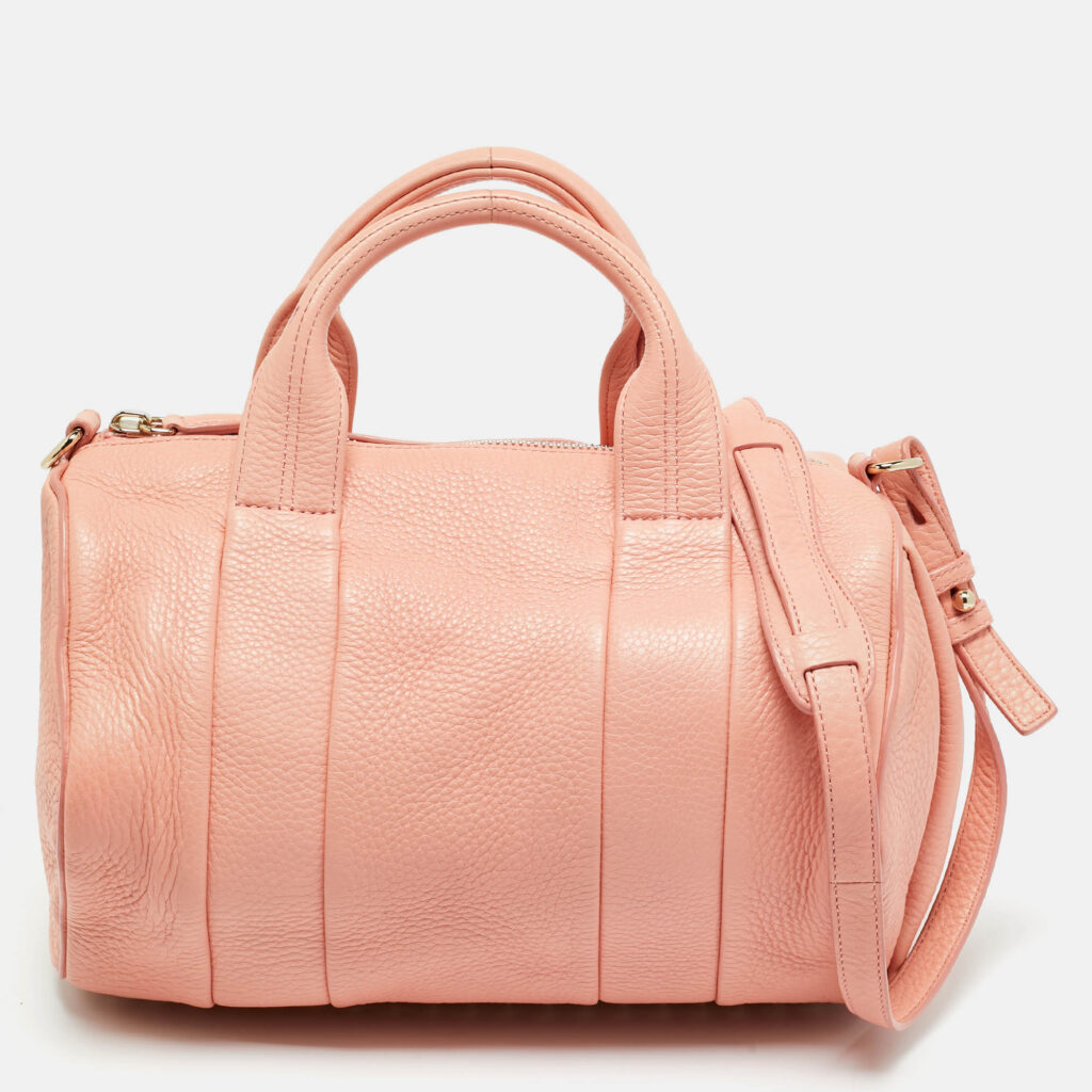 luxury-women-alexander-wang-used-handbags-p1237587-012-1.jpg Alexander Wang Peach Grained Leather Rocco Bag