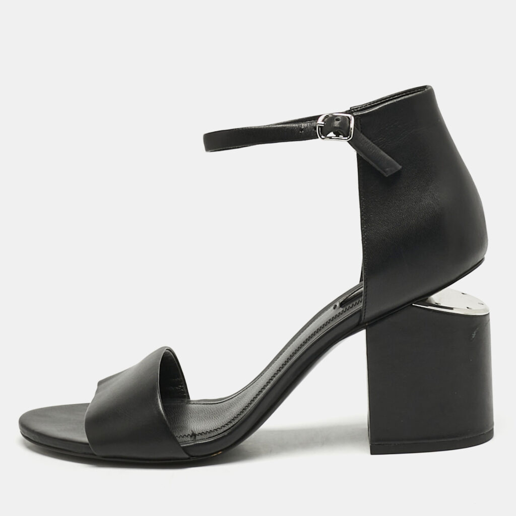 luxury-women-alexander-wang-used-shoes-p1167568-008-1.jpg Alexander Wang Black Leather Abby Ankle Strap Sandals Size 40