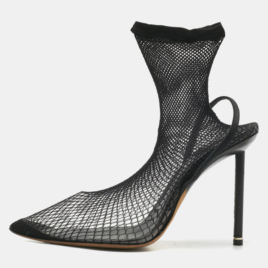 Alexander Wang Black Knit Fabric and PVC Caden Booties Size 39.5 Alexander Wang Black Knit Fabric and PVC Caden Booties Size 39.5