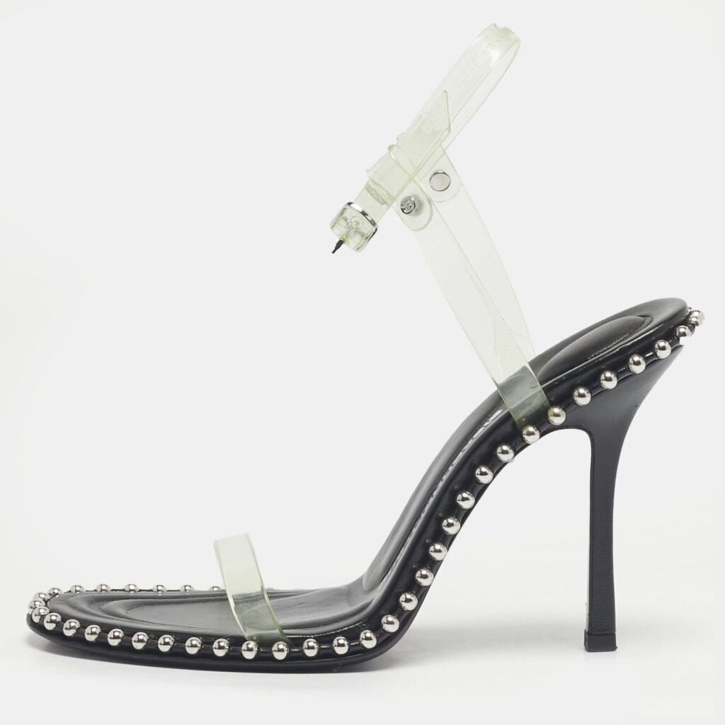 luxury-women-alexander-wang-used-shoes-p1218383-010.jpg Alexander Wang Green PVC Nova Ankle Strap Sandals Size 37