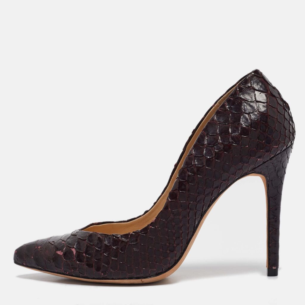 Alexandre Birman Dark Burgundy Python Pointed Toe Pumps Size 40 Alexandre Birman Dark Burgundy Python Pointed Toe Pumps Size 40