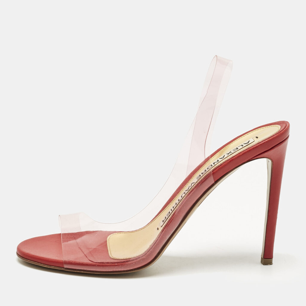 Alexandre Vauthier Red PVC Slingback Sandals Size 38.5 Alexandre Vauthier Red PVC Slingback Sandals Size 38.5