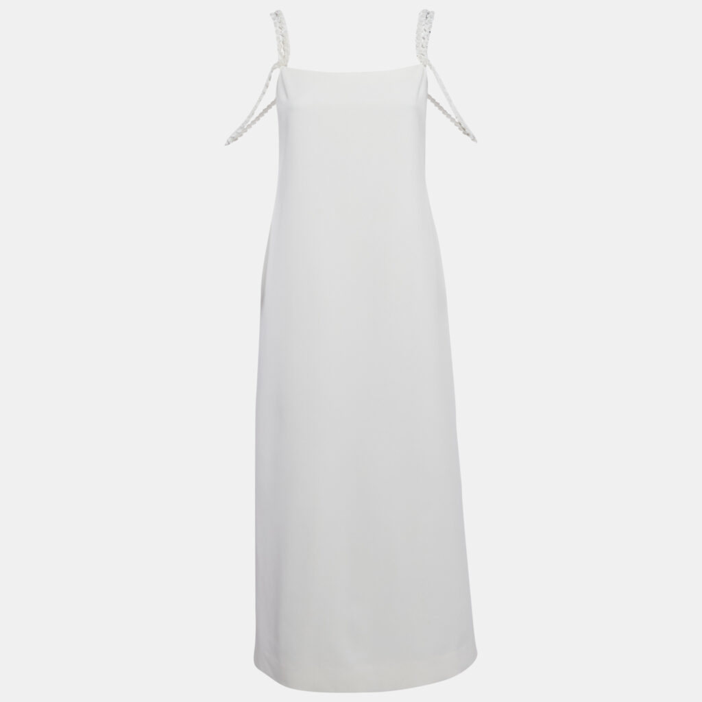 Alexis White Embellished Crepe Sleeveless Shayanne Midi Dress S Alexis White Embellished Crepe Sleeveless Shayanne Midi Dress S