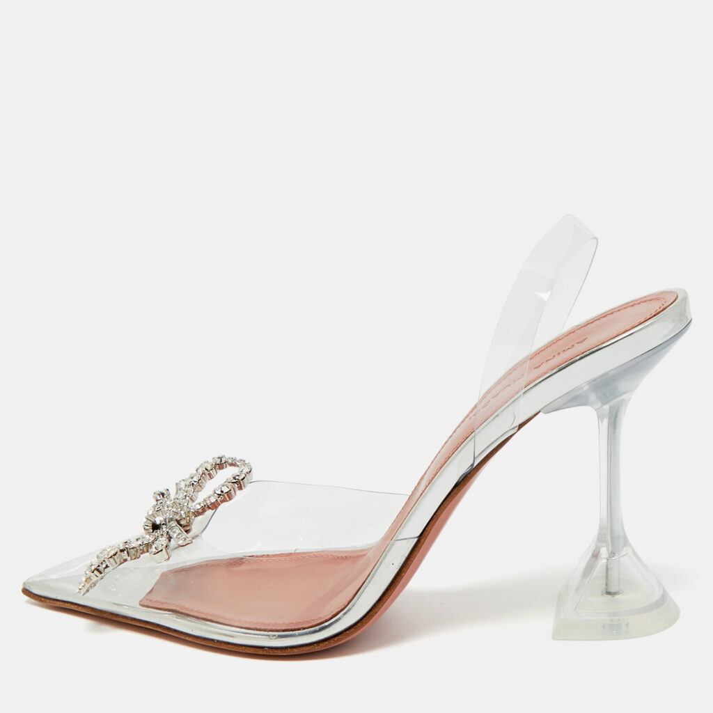Amina Muaddi Transparent PVC Rosie Slingback Pumps Size 37 Amina Muaddi Transparent PVC Rosie Slingback Pumps Size 37