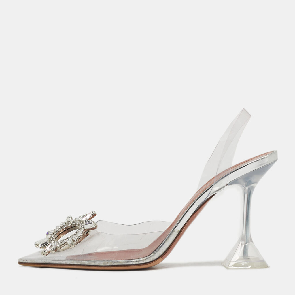 Amina Muaddi Begum Size 37 Transparent PVC Slingback Pumps Amina Muaddi Begum Size 37 Transparent PVC Slingback Pumps
