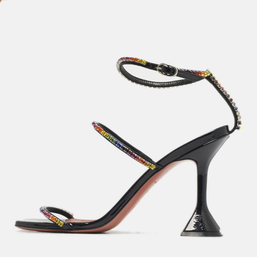 luxury-women-amina-muaddi-used-shoes-p1246121-006-1.jpg Amina Muaddi Gilda Size 38.5 Black Patent Leather Ankle Strap Sandals