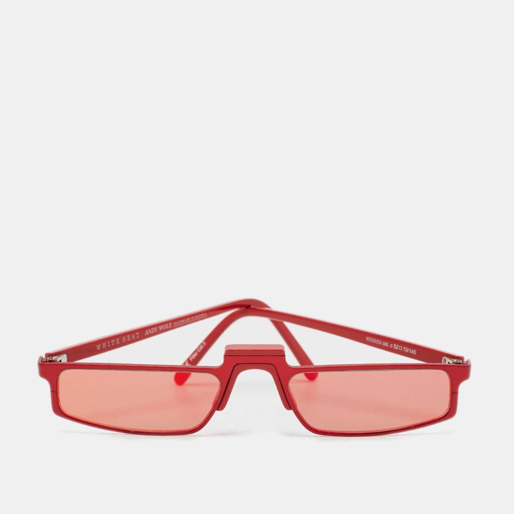 Andy Wolf x White Heat Red Mirror Muhren Rectangle Sunglasses Andy Wolf x White Heat Red Mirror Muhren Rectangle Sunglasses